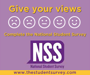 Give your views. Complete the National Student Survey on www.thestudentsurvey.com
