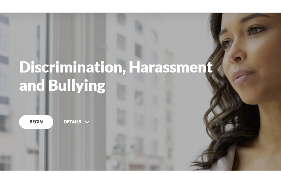 Bullying and harassment course screenshot