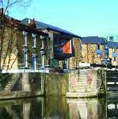 Lock on canal by student village