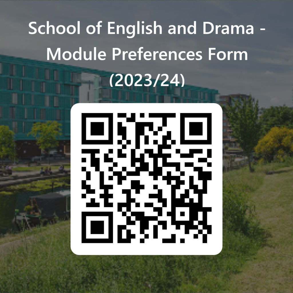 QR code for MA English Literature module preferences form