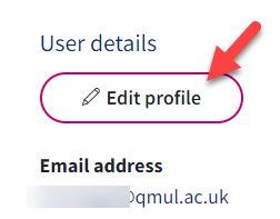 This image shows and highlights the 'Edit profile' option.