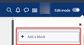 An image of the Add a block button