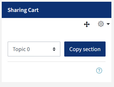 An image of the sharing cart block on your page