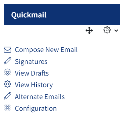 Example of a Quickmail block