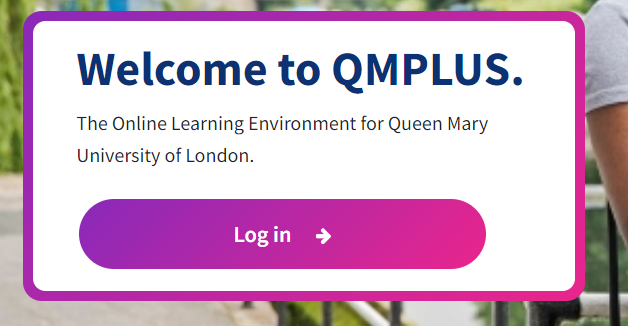 QMplus login screenshot