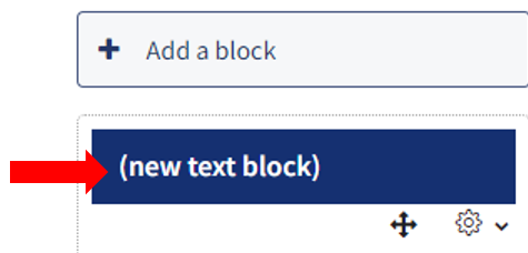 An image of a new block on the page