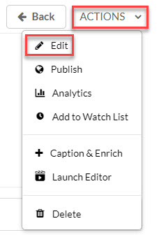 The actions and edit button is highlighted