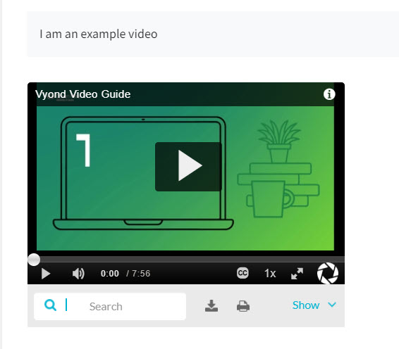 Example of a video added using the activity picker