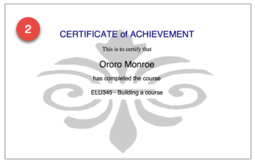 Image of a certificate with a fleur de lis watermark
