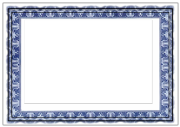 An image of a certificate using border lines and border image