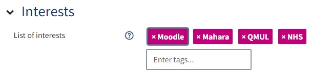 An image of interest tags