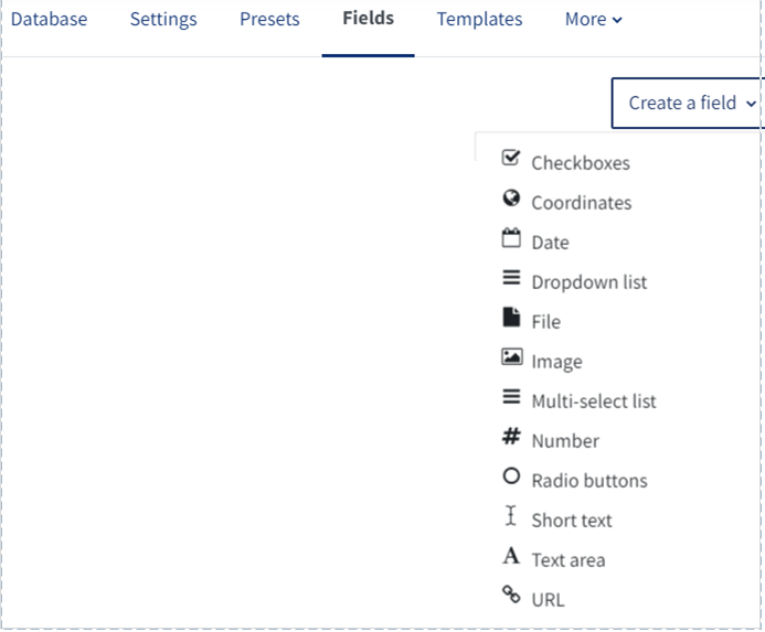 An image of the entries fields