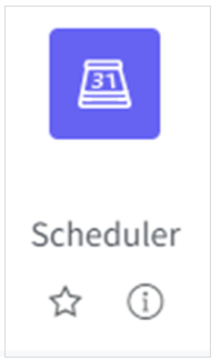 An image of the scheduler button