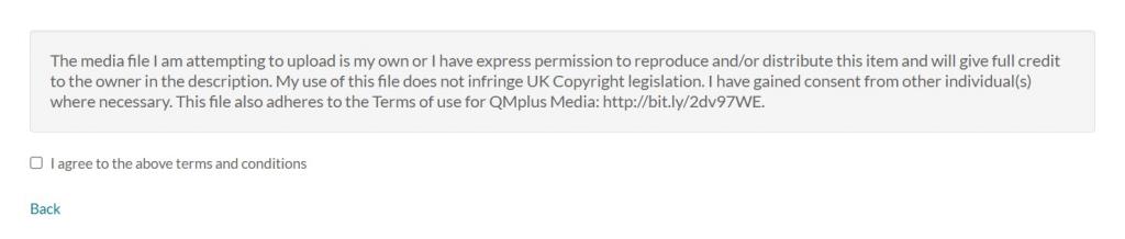 Terms and conditions settings for video