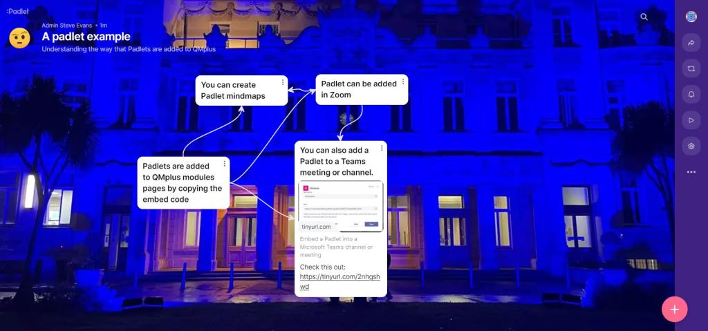 Example of a padlet