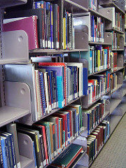 Library shelves