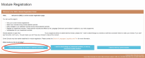 Module registration screenshot