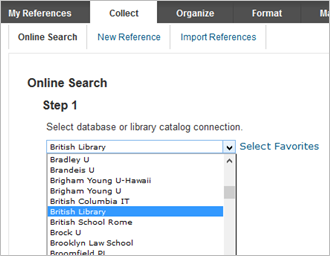 endnote online search